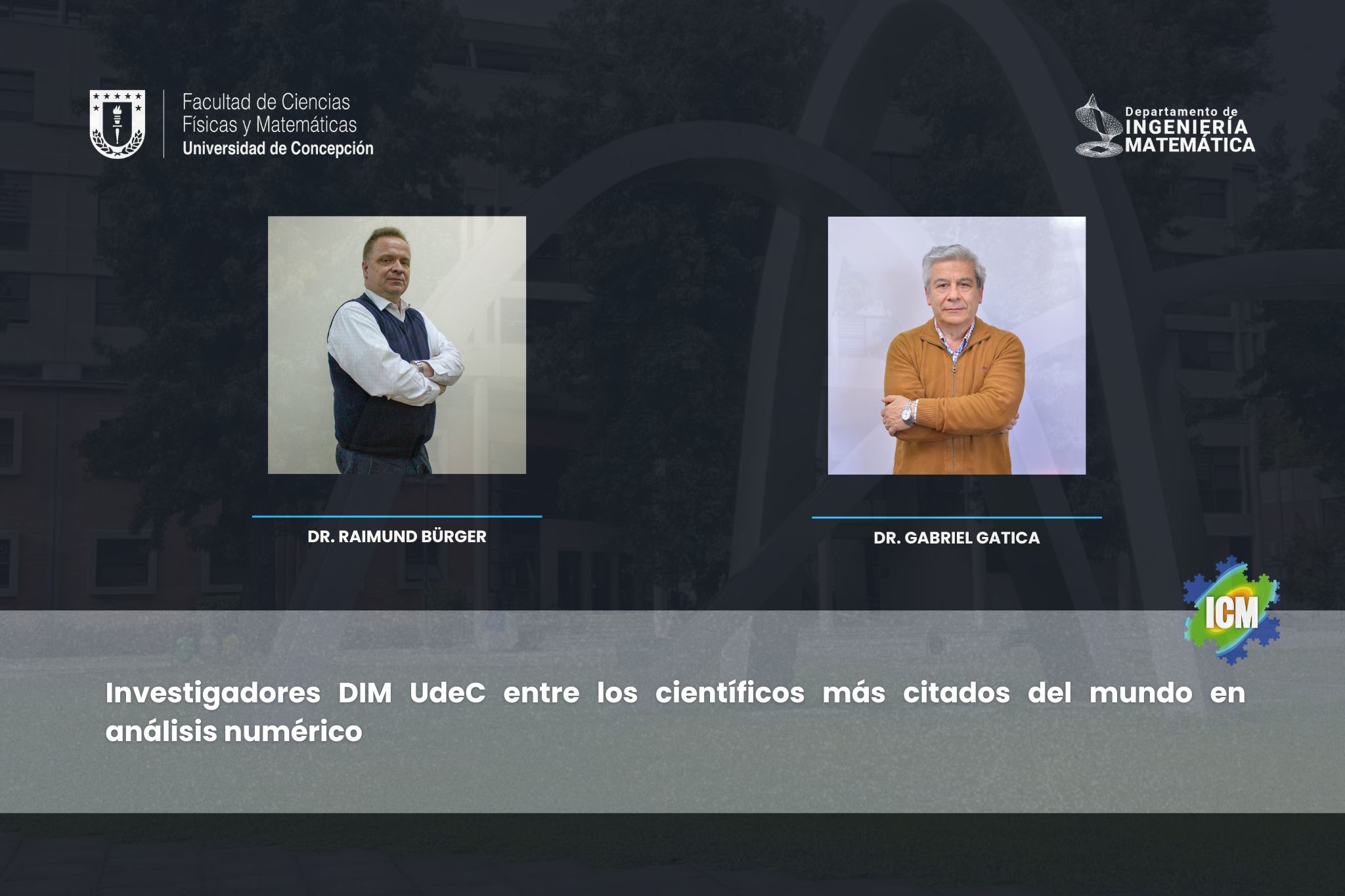 Investigadores DIM UdeC entre los científicos más citados del mundo en análisis numérico